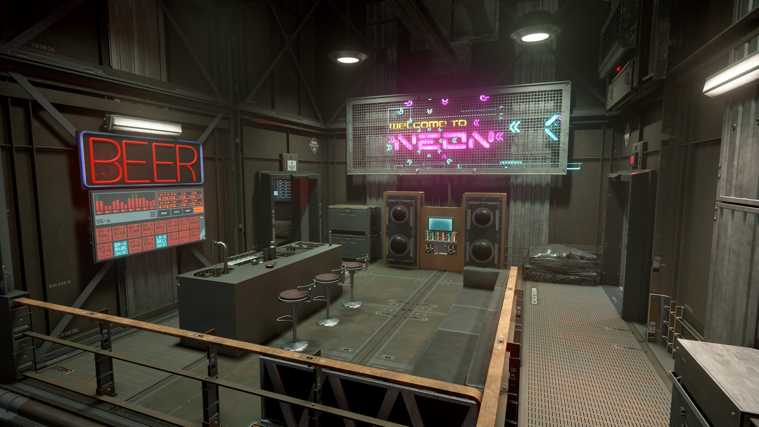 Neon Smuggler Warehouse mod for Starfield