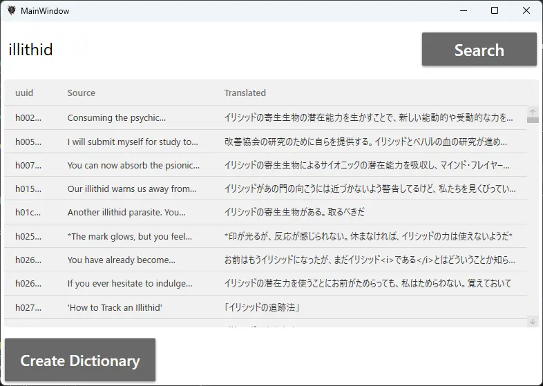 BG3 Translation Dictionary tool mod for Baldur's Gate 3