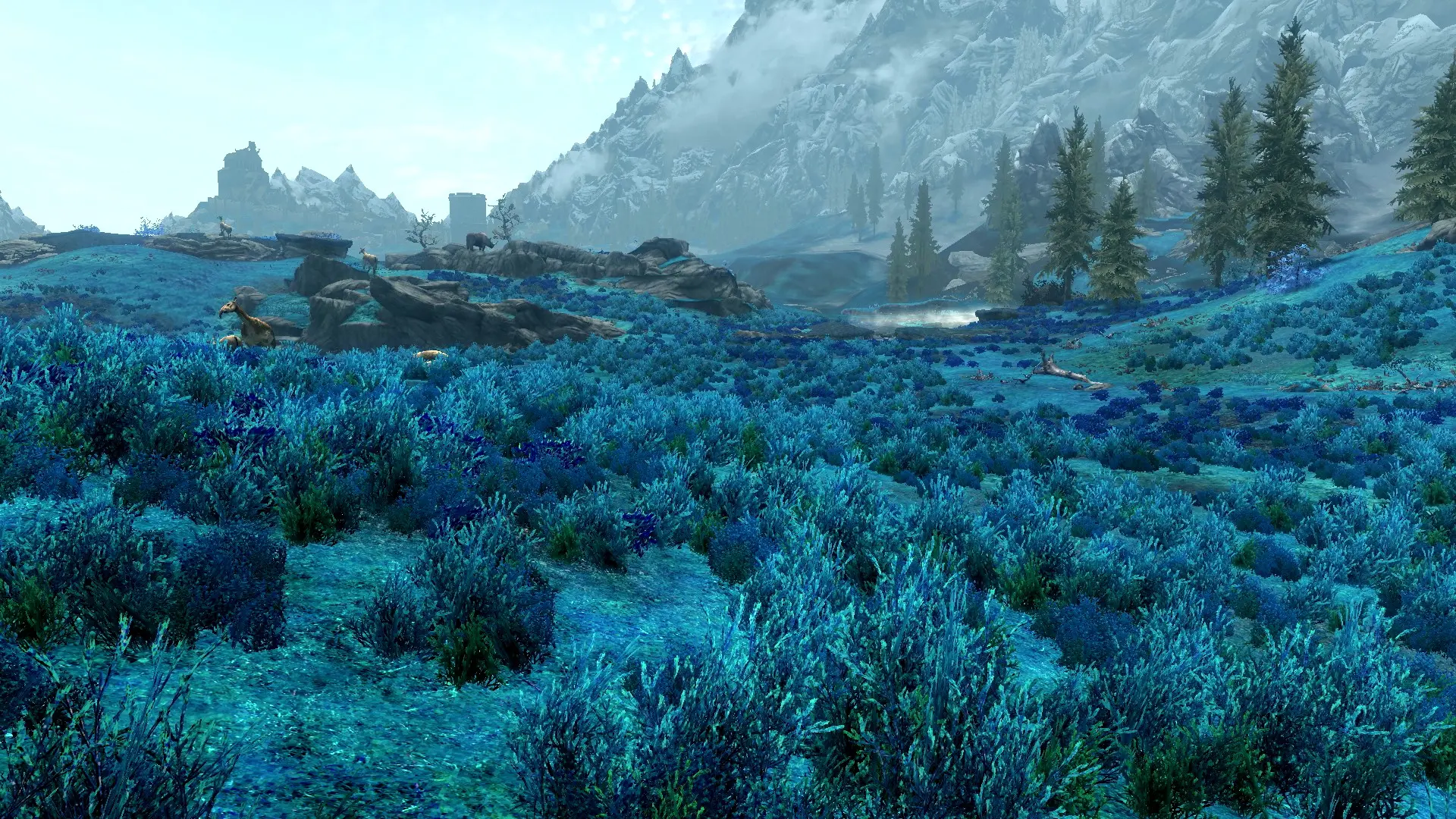Blue Grass mod for Skyrim
