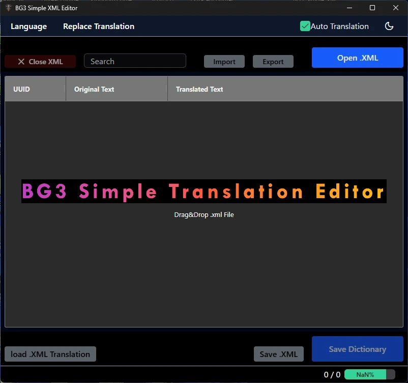 BG3 Simple XML Editor mod for Baldur's Gate 3
