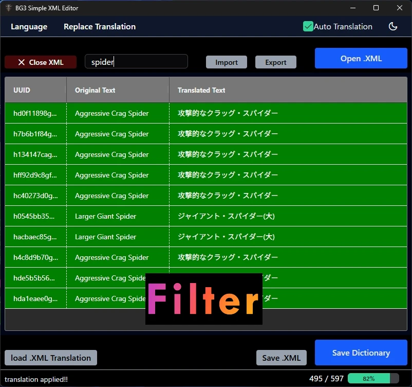 BG3 Simple XML Editor mod for Baldur's Gate 3