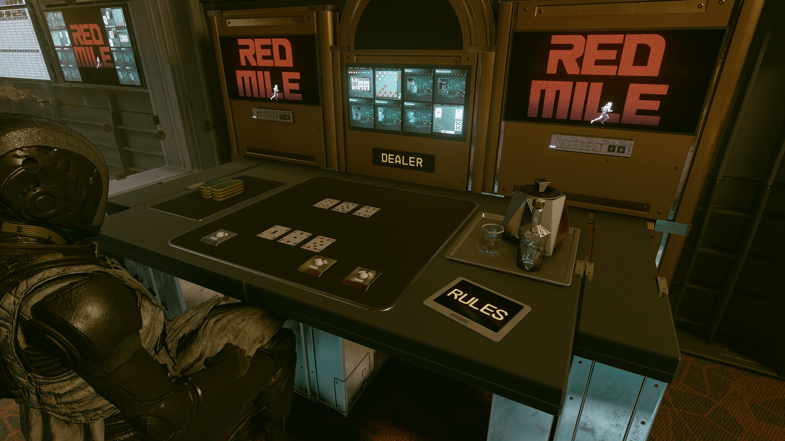 Red Mile Blackjack Table mod for Starfield