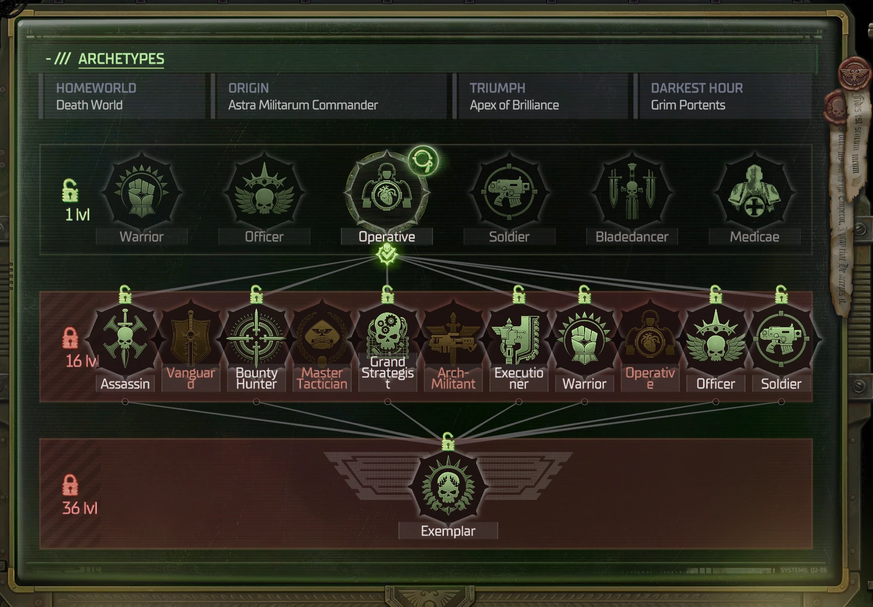 Tier 1 Archetypes in Tier 2 mod for Warhammer 40,000: Rogue Trader
