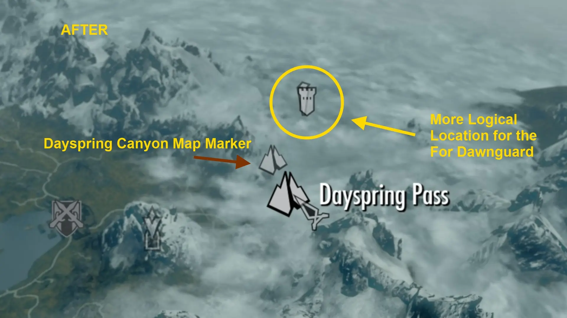 Immersive Dawnguard Dayspring Pass mod for Skyrim