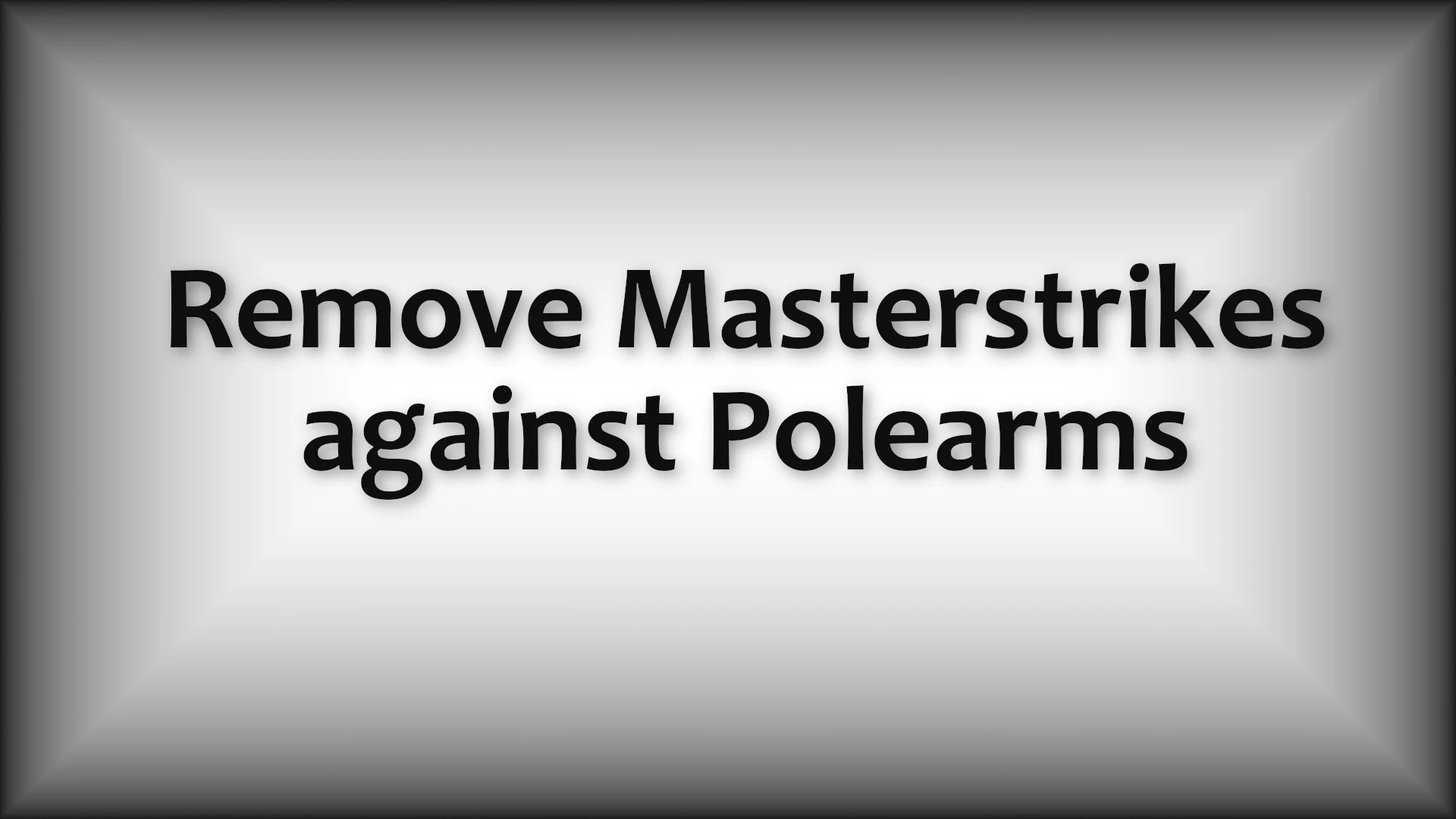 Remove Masterstrikes against Polearms mod for Kingdom Come: Deliverance II