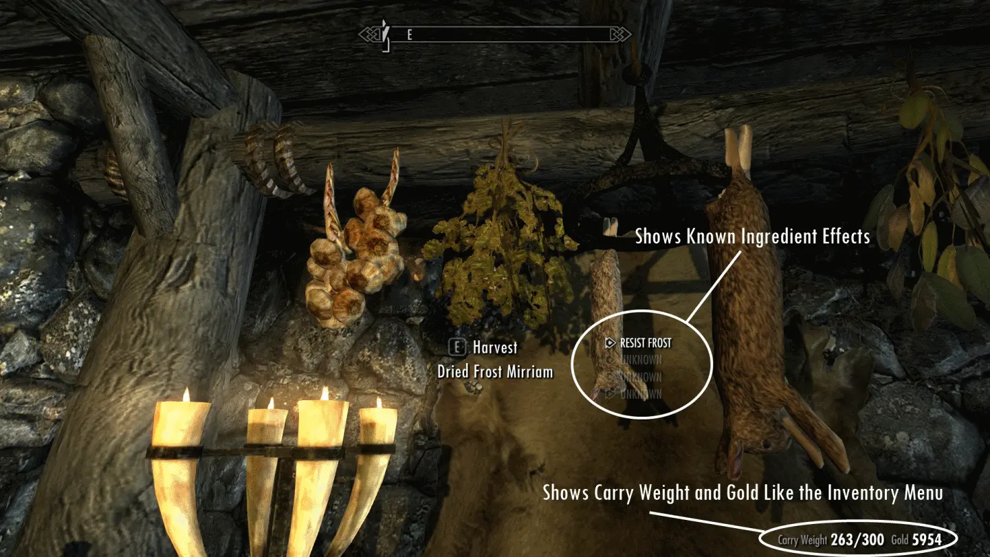moreHUD SE mod for The Elder Scrolls V: Skyrim Special Edition