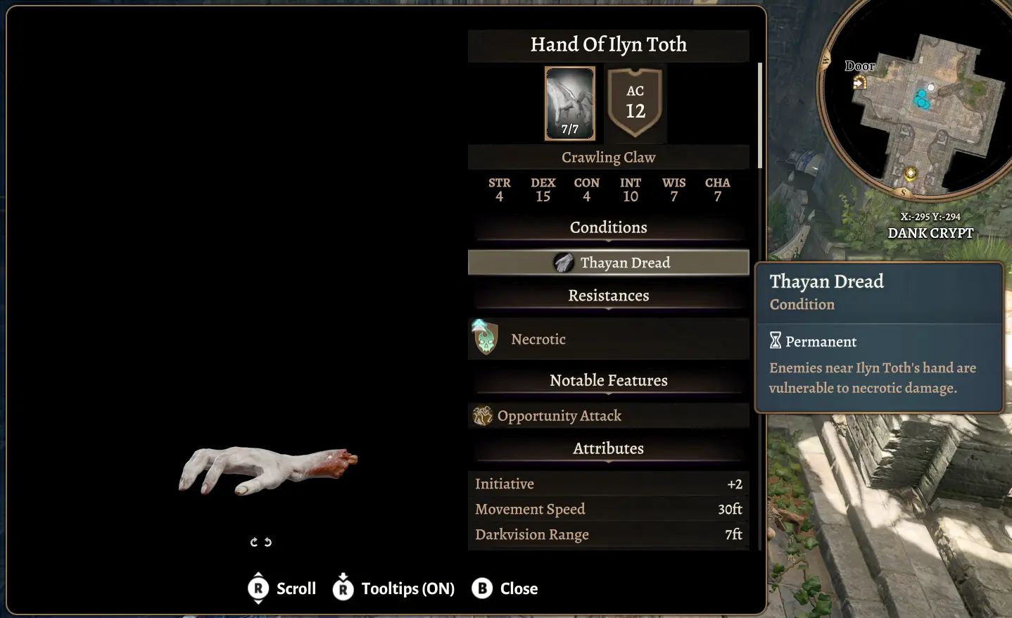 Summon The Hand of Ilyn Toth mod for Baldur's Gate 3