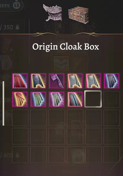 Origin-Themed Cloaks mod for Baldur's Gate 3