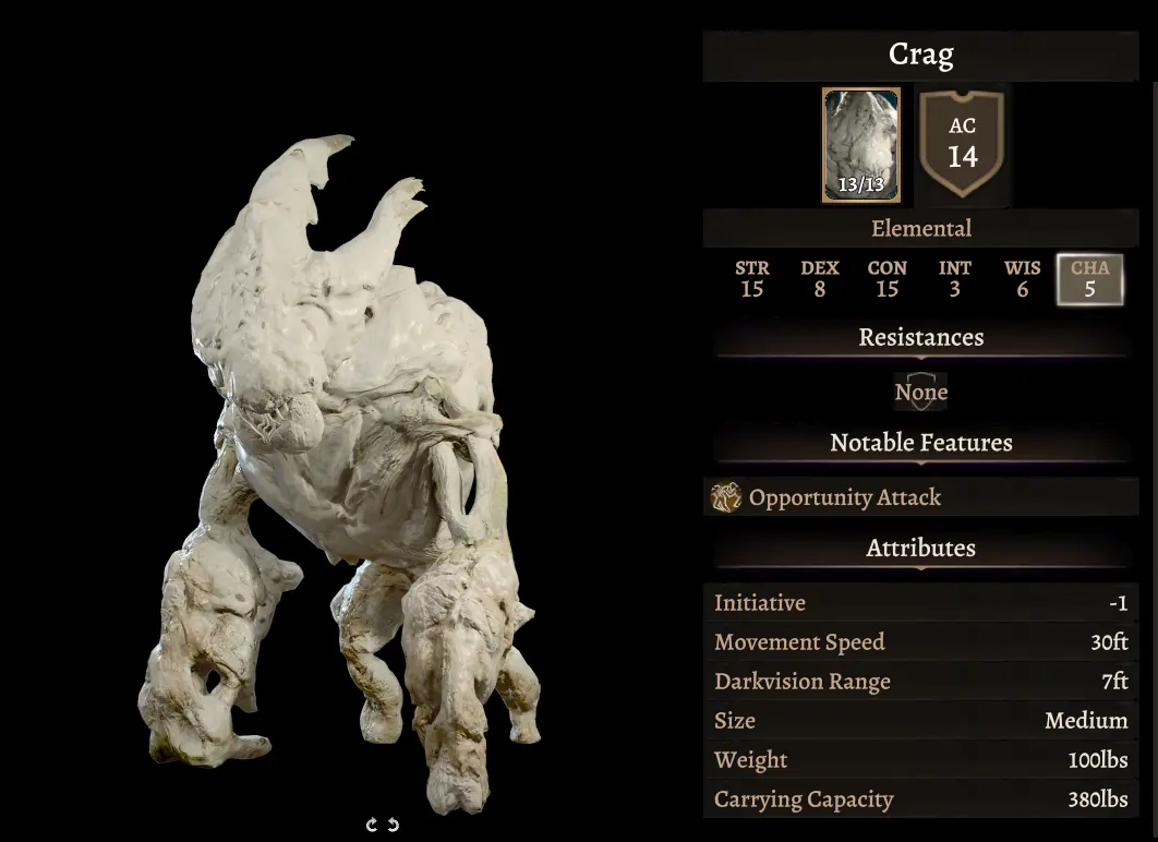 Summon Karlach's Pet Rock Crag mod for Baldur's Gate 3
