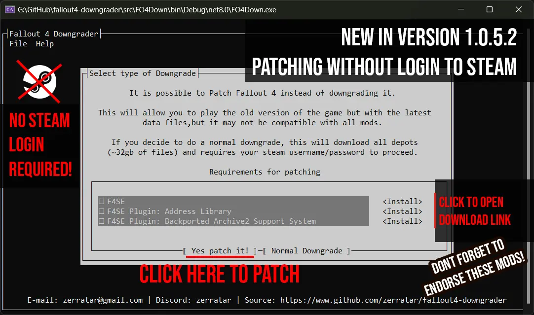 Fallout 4 Downgrader mod for Fallout 4