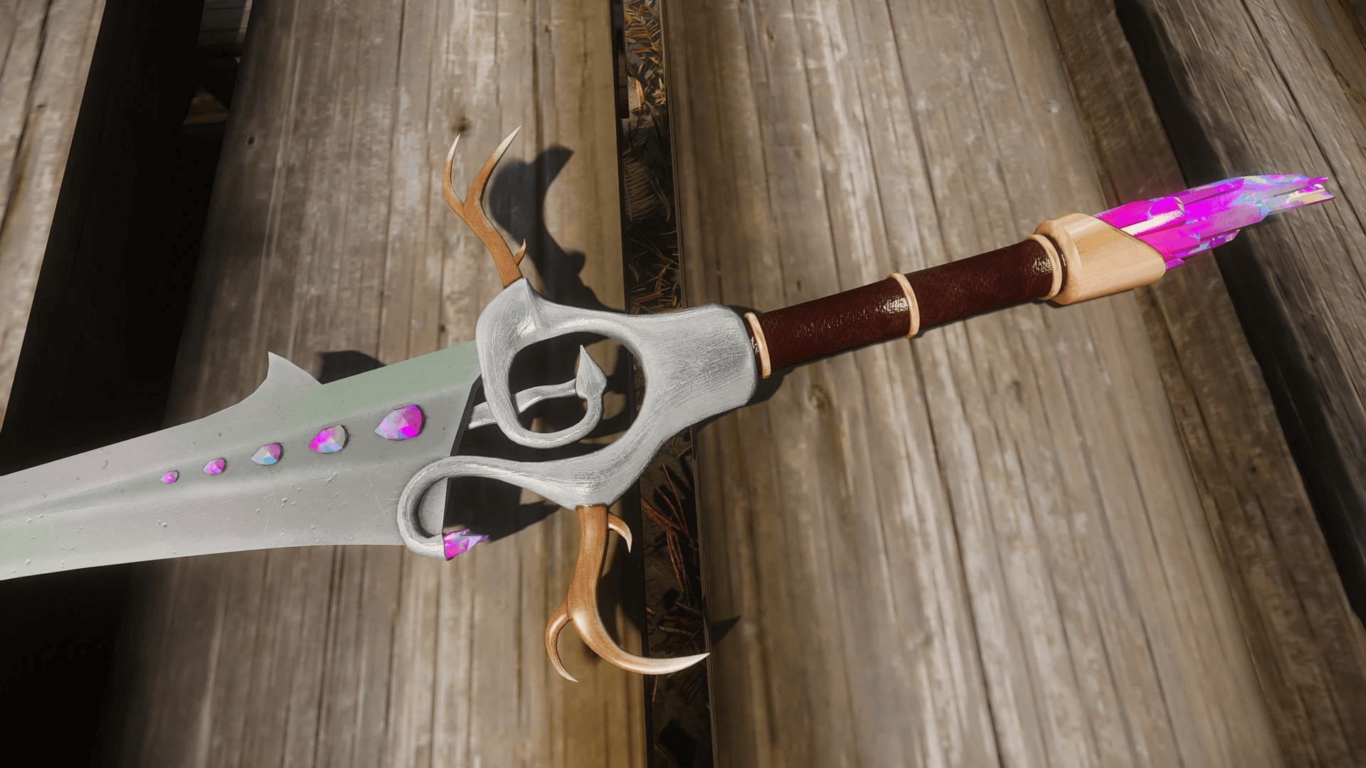 Deer Antlers sword mod for The Elder Scrolls V: Skyrim Special Edition