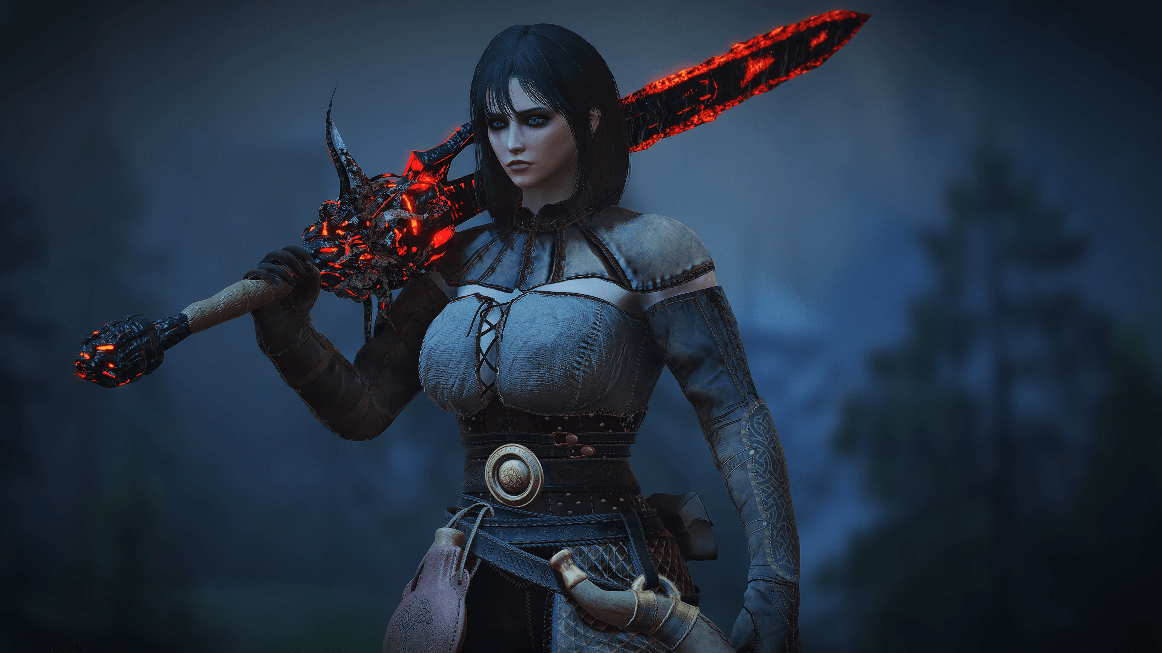 Fire Scorch Shadow Great sword mod for The Elder Scrolls V: Skyrim Special Edition
