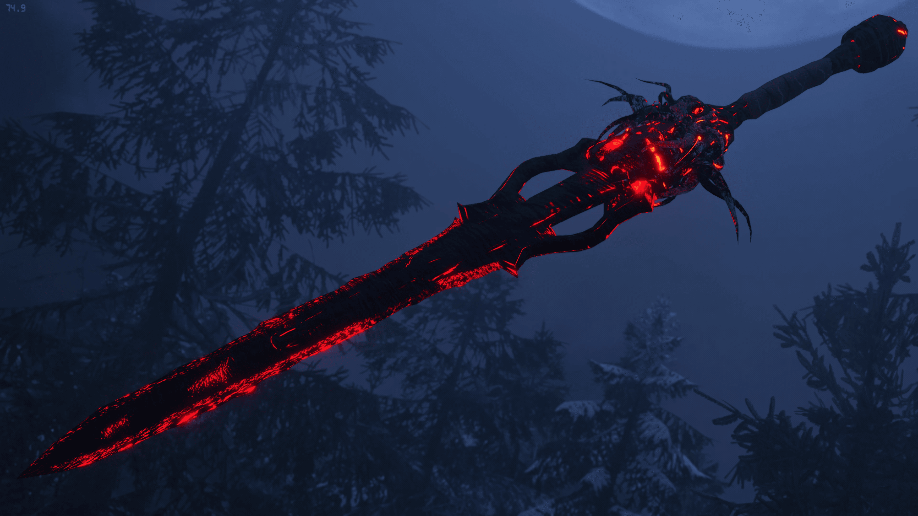 Fire Scorch Shadow Great sword mod for The Elder Scrolls V: Skyrim Special Edition