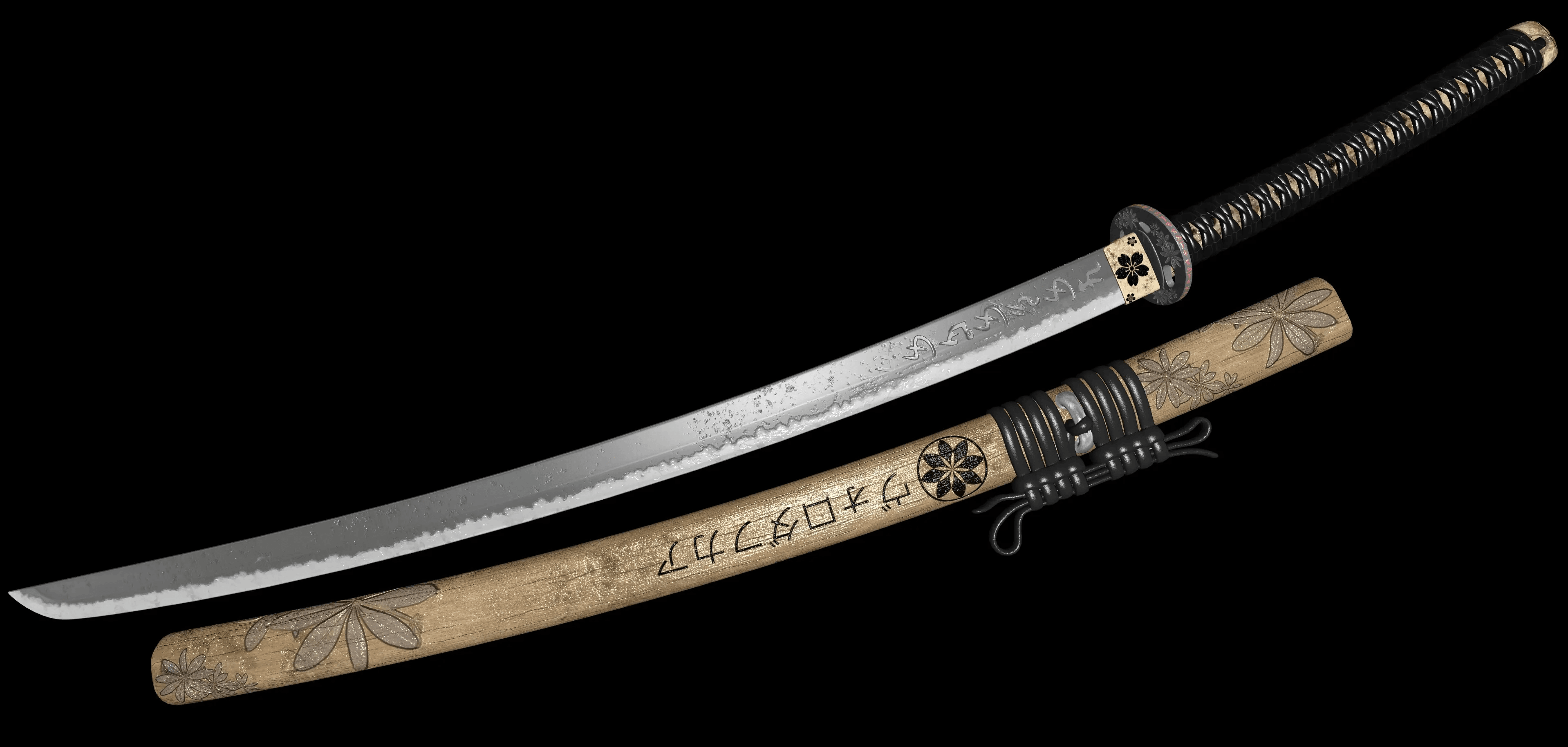 Flowering Katana mod for The Elder Scrolls V: Skyrim Special Edition