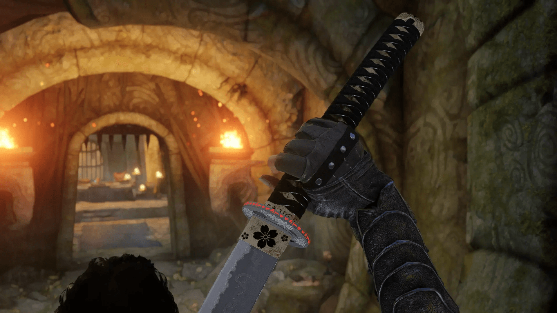 Flowering Katana mod for The Elder Scrolls V: Skyrim Special Edition