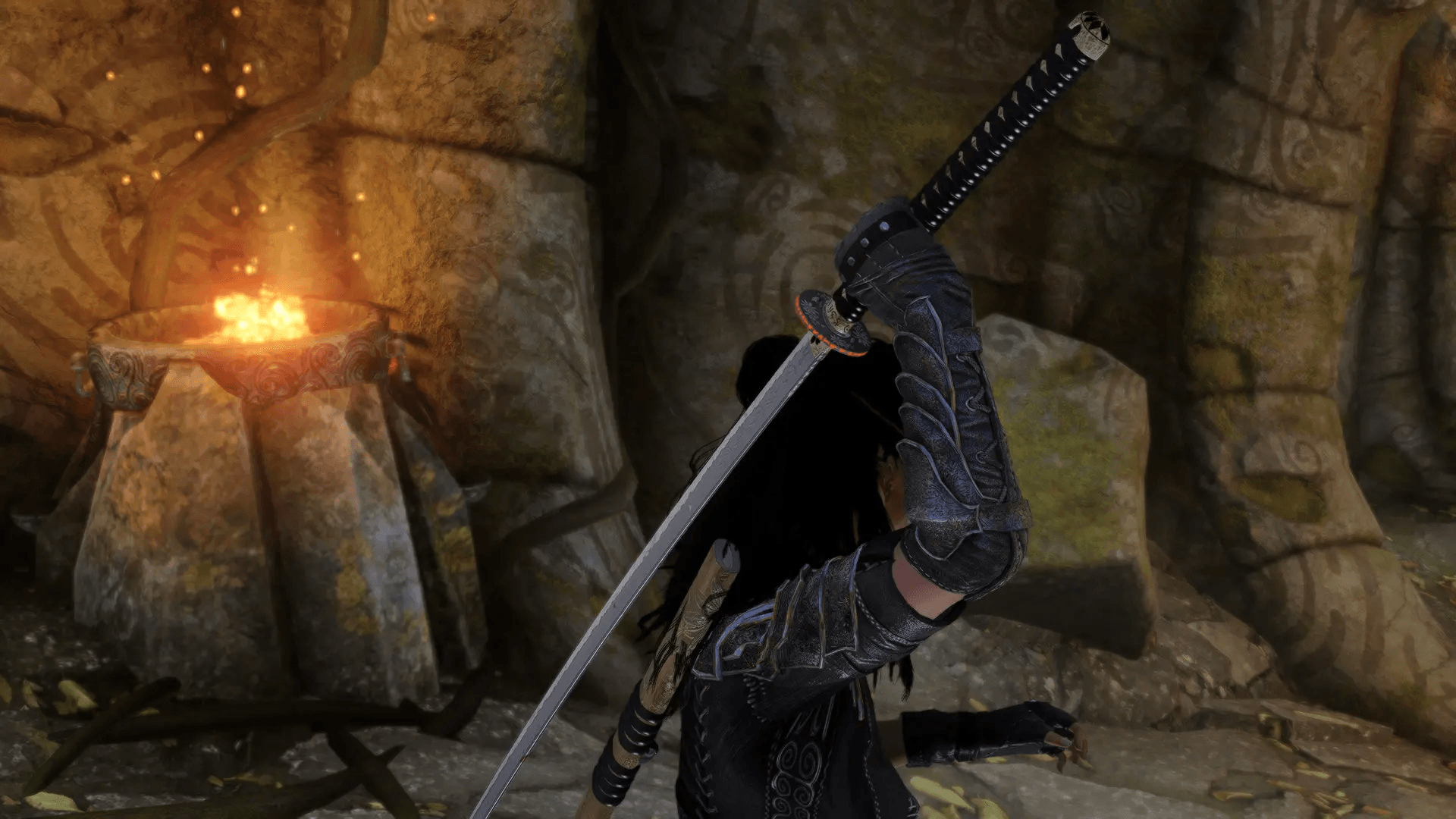 Flowering Katana mod for The Elder Scrolls V: Skyrim Special Edition