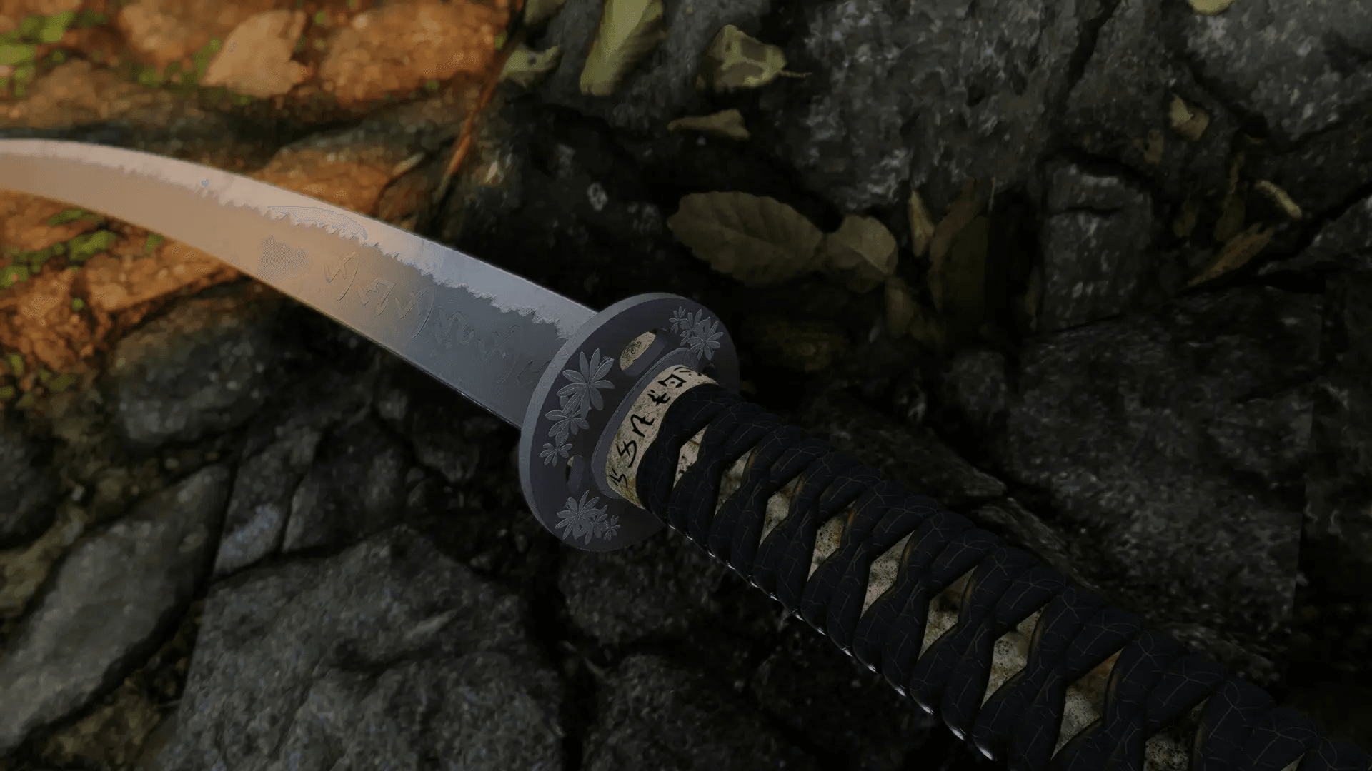 Flowering Katana mod for The Elder Scrolls V: Skyrim Special Edition