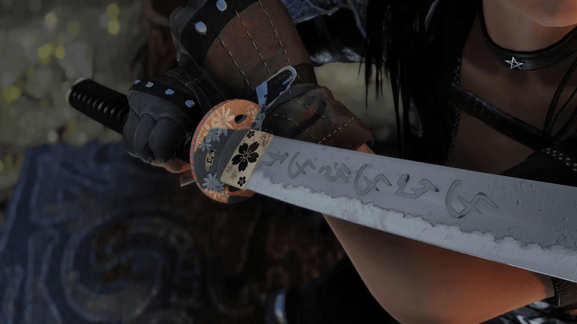Flowering Katana mod for The Elder Scrolls V: Skyrim Special Edition