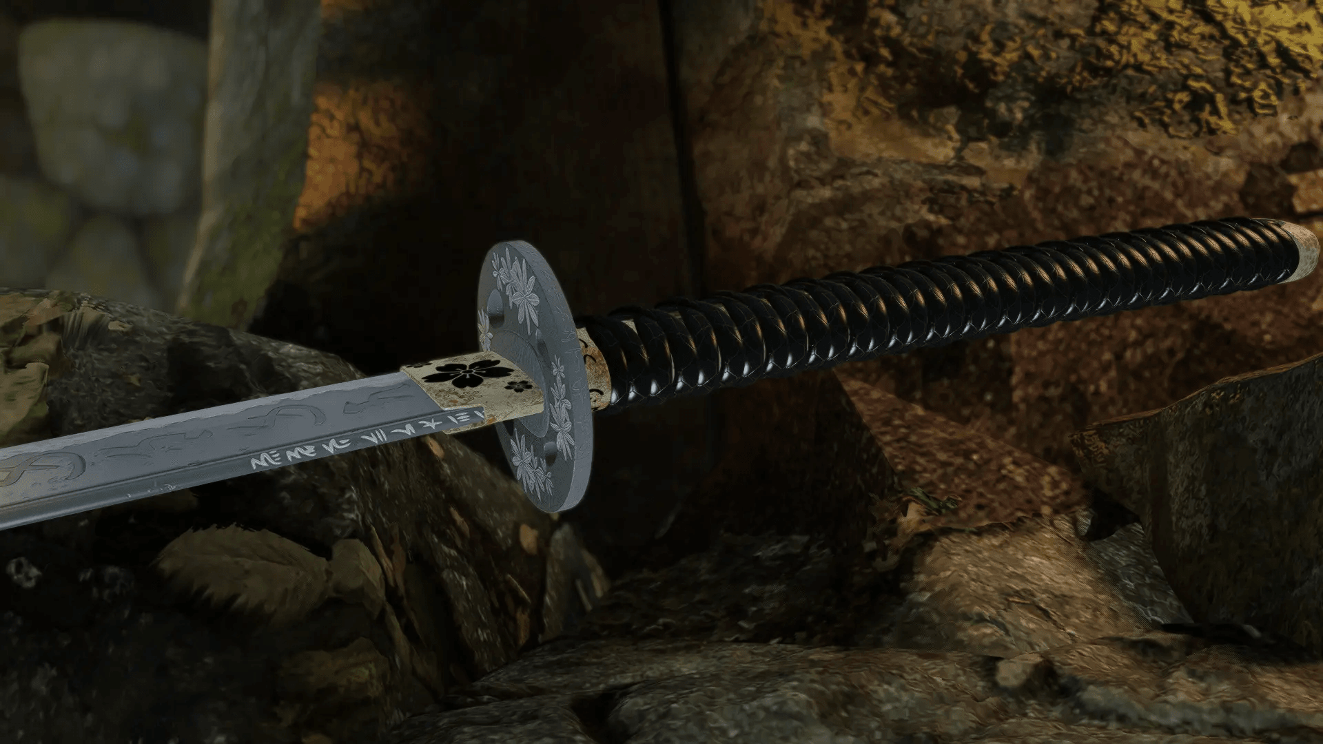 Flowering Katana mod for The Elder Scrolls V: Skyrim Special Edition