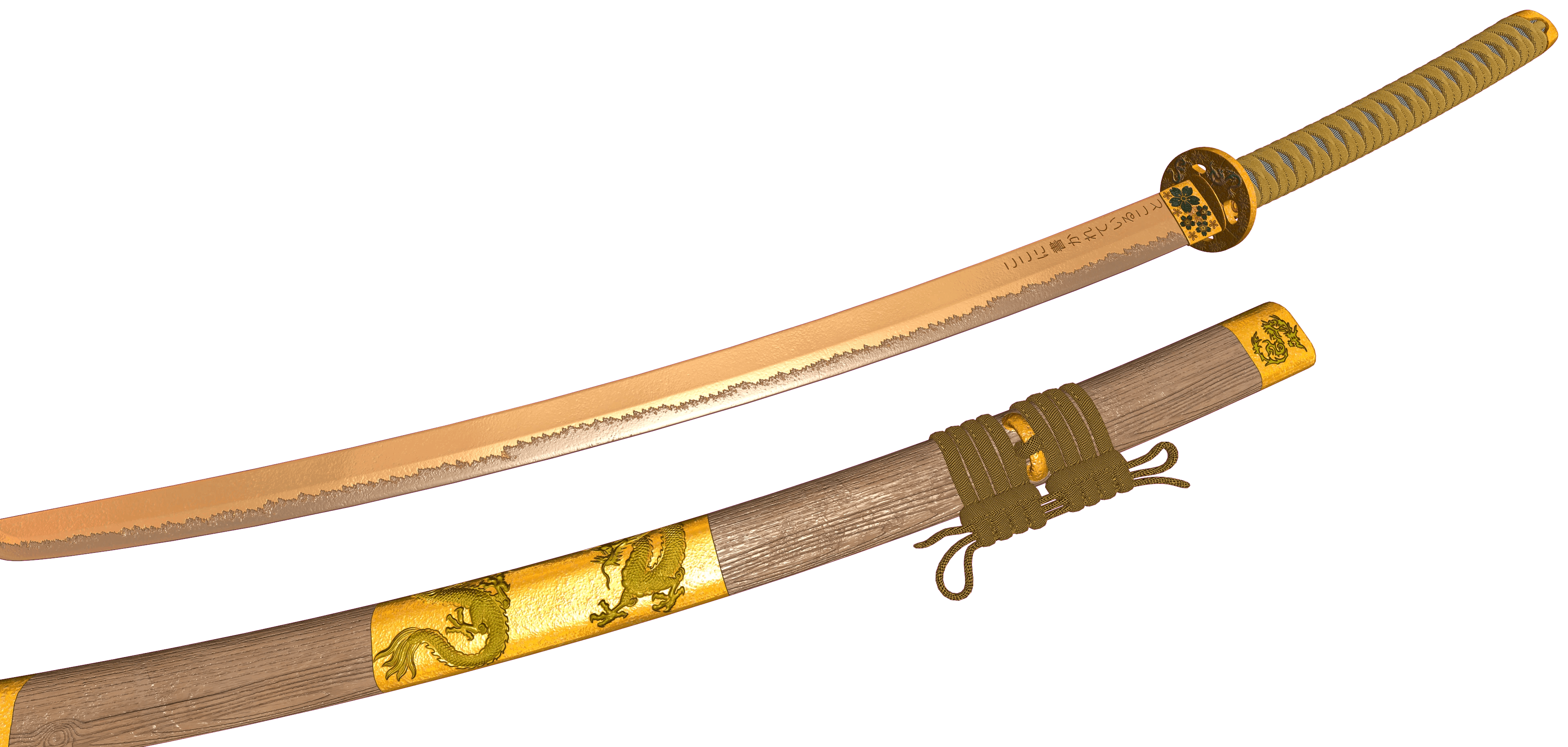 Gold Great Katana mod for The Elder Scrolls V: Skyrim Special Edition