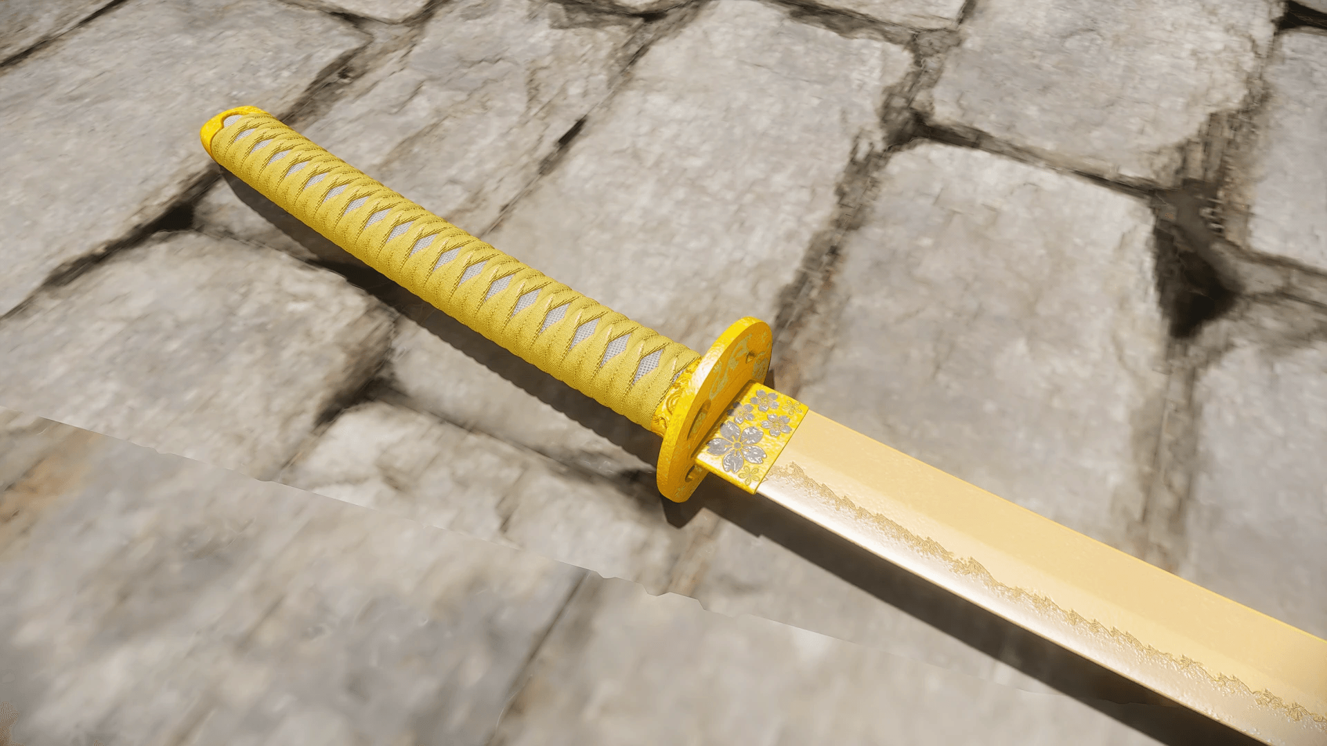 Gold Great Katana mod for The Elder Scrolls V: Skyrim Special Edition