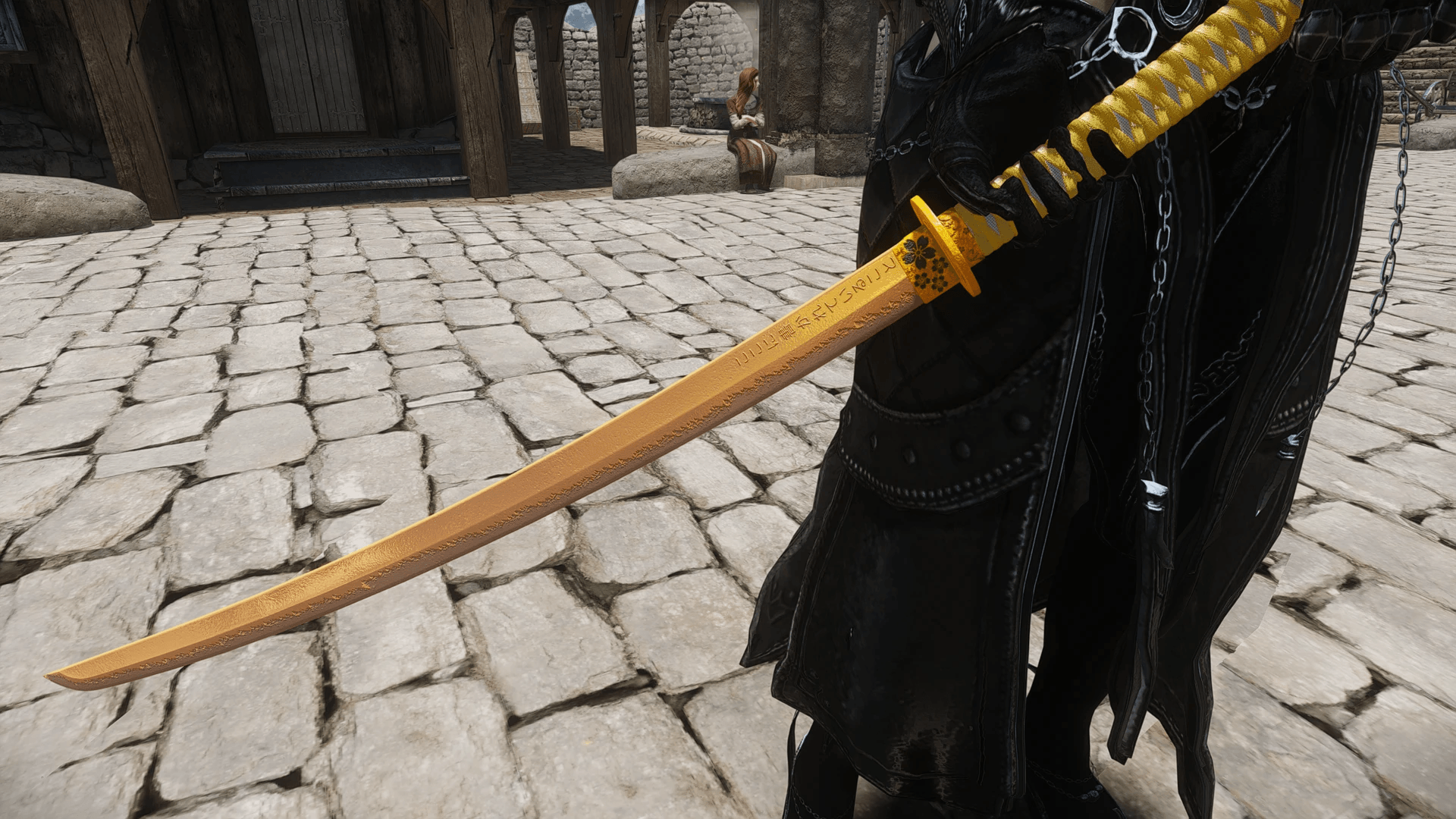 Gold Great Katana mod for The Elder Scrolls V: Skyrim Special Edition
