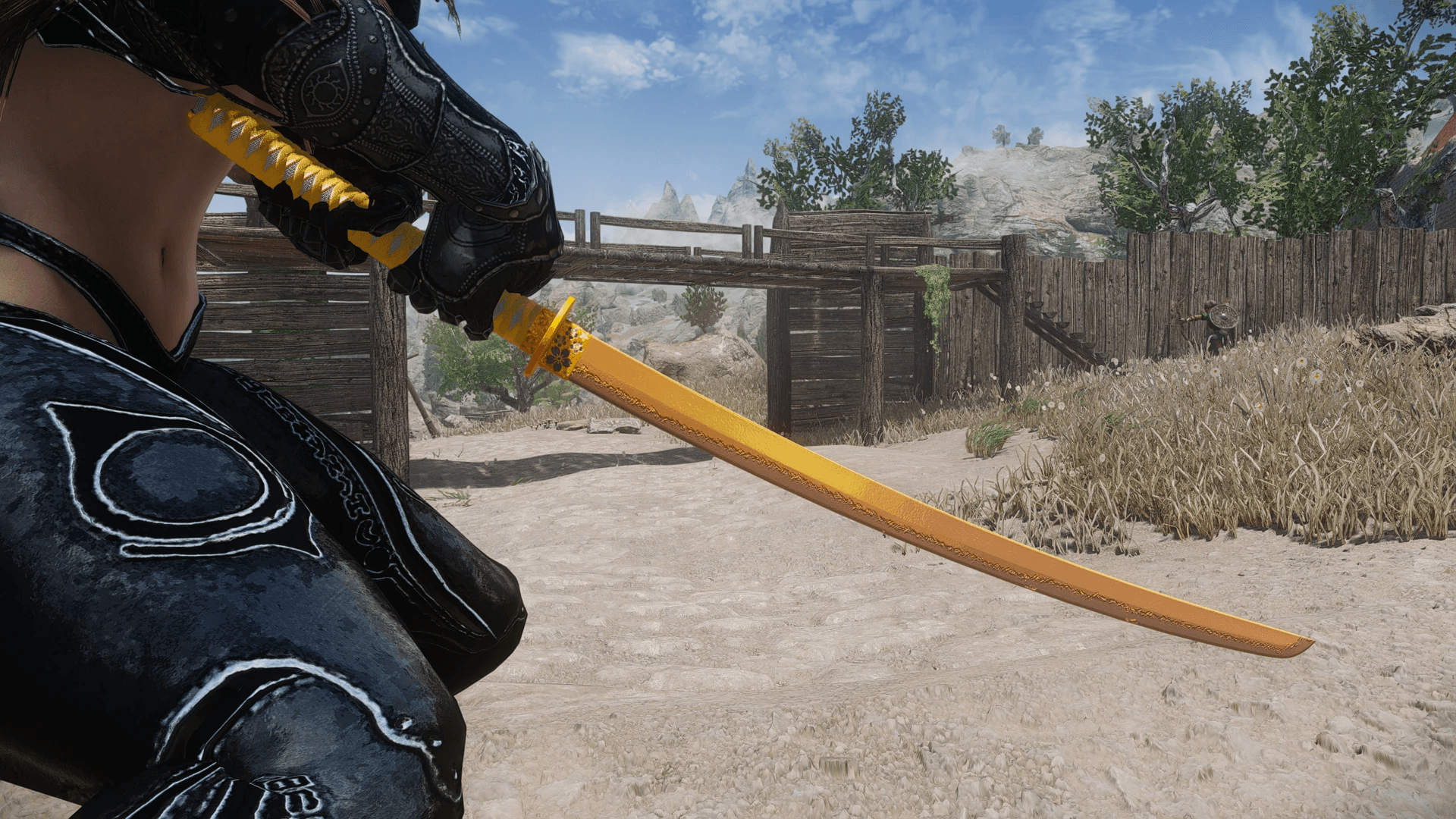 Gold Great Katana mod for The Elder Scrolls V: Skyrim Special Edition