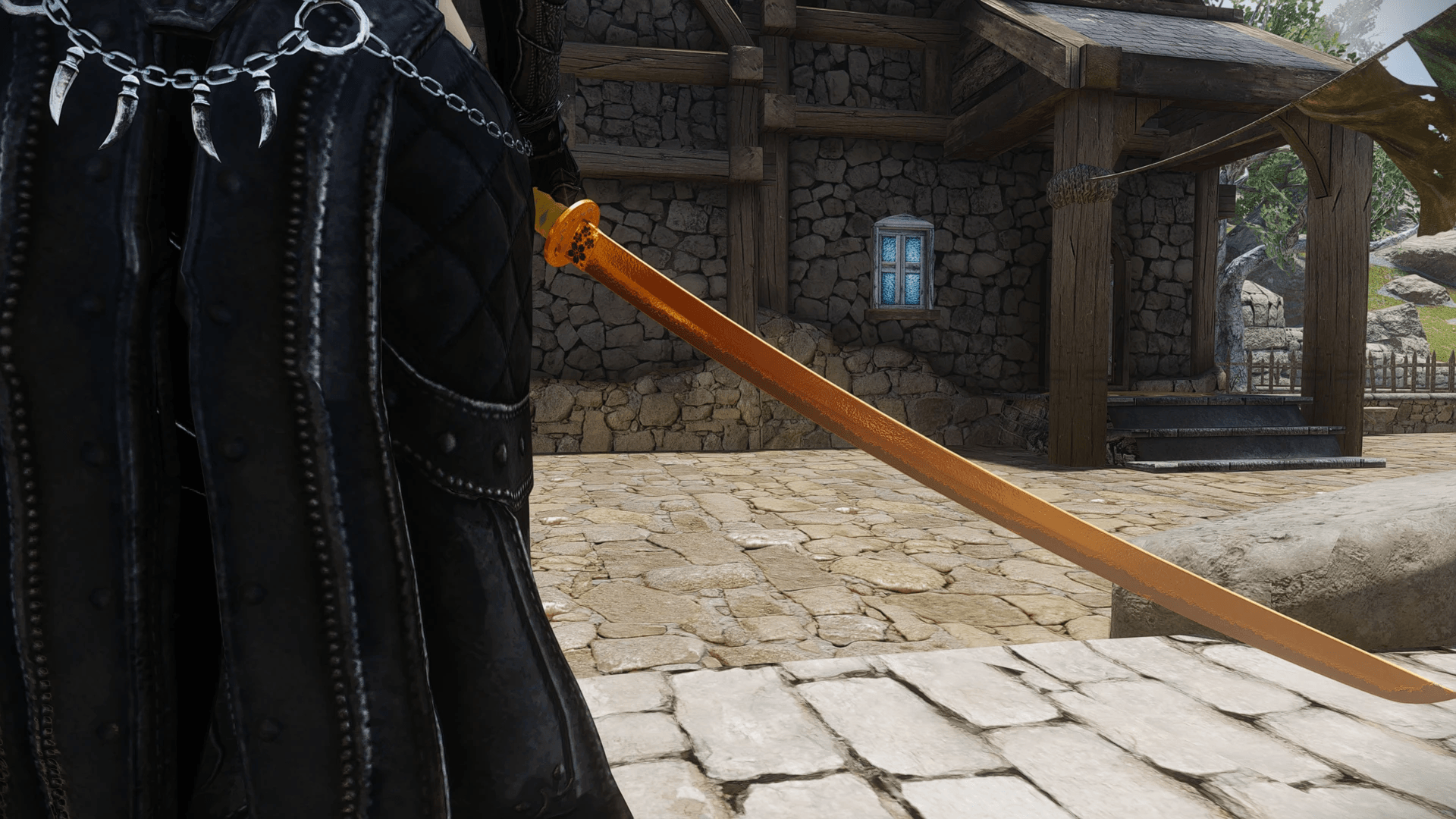 Gold Great Katana mod for The Elder Scrolls V: Skyrim Special Edition