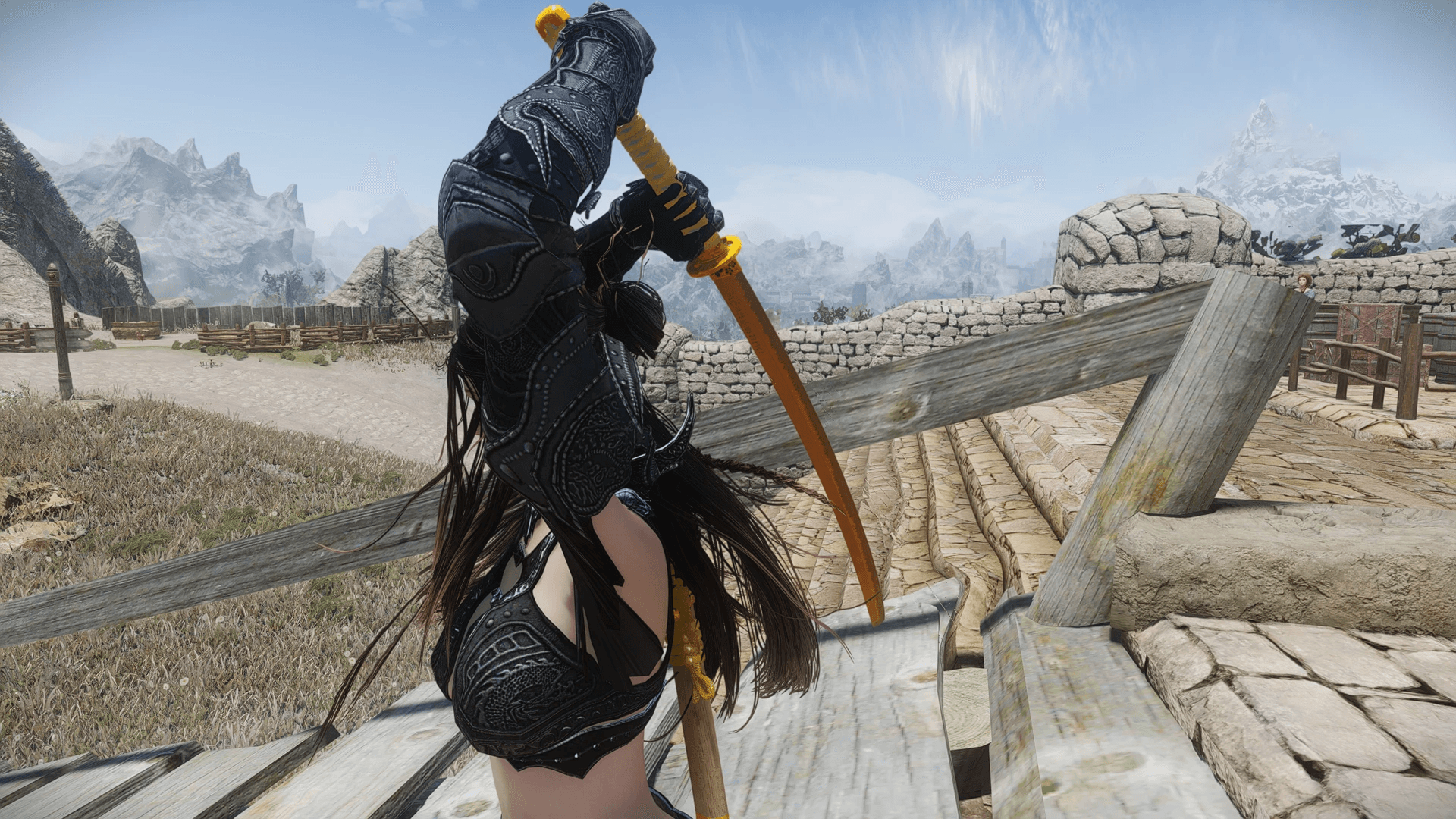 Gold Great Katana mod for The Elder Scrolls V: Skyrim Special Edition