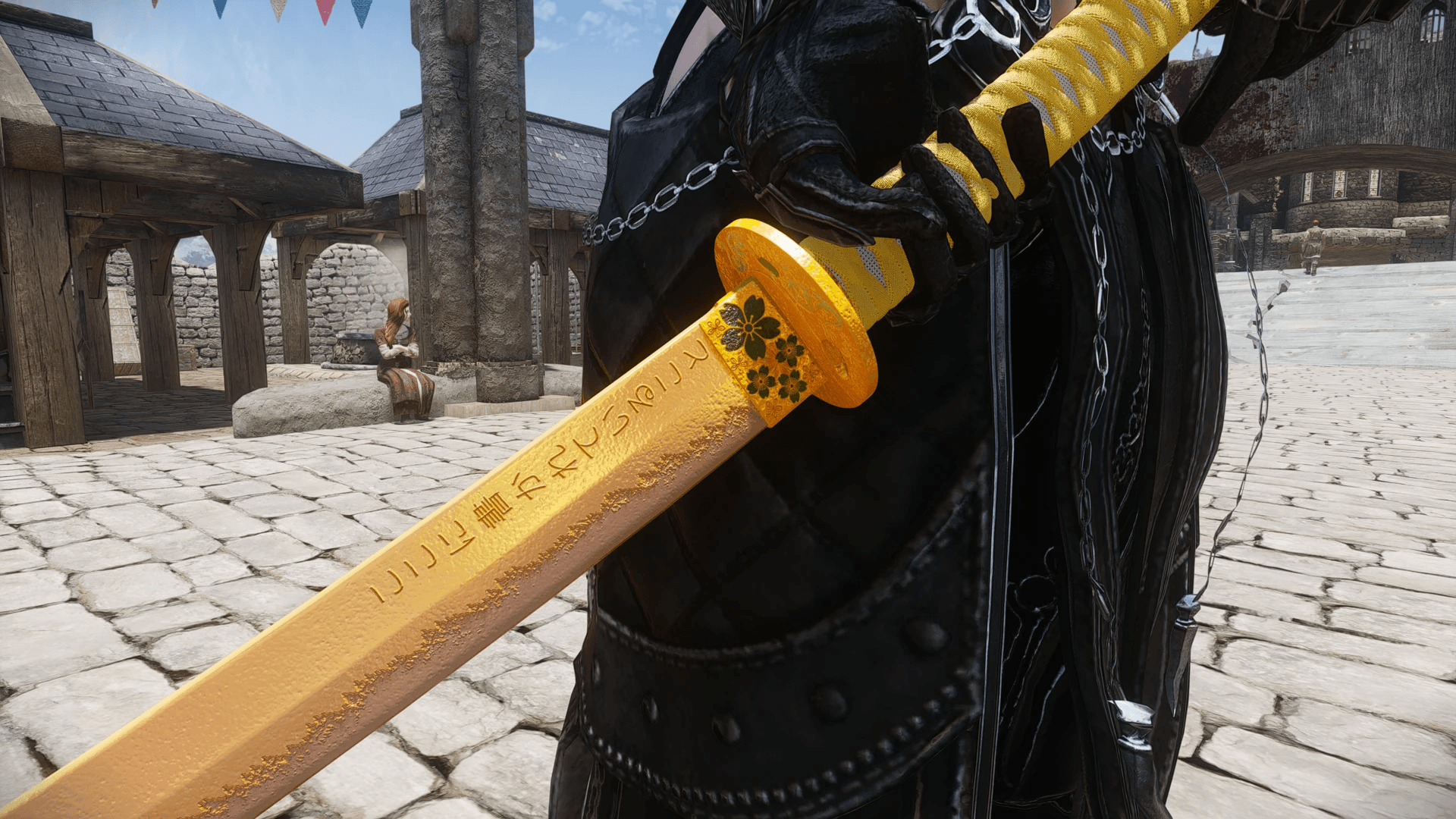 Gold Great Katana mod for The Elder Scrolls V: Skyrim Special Edition