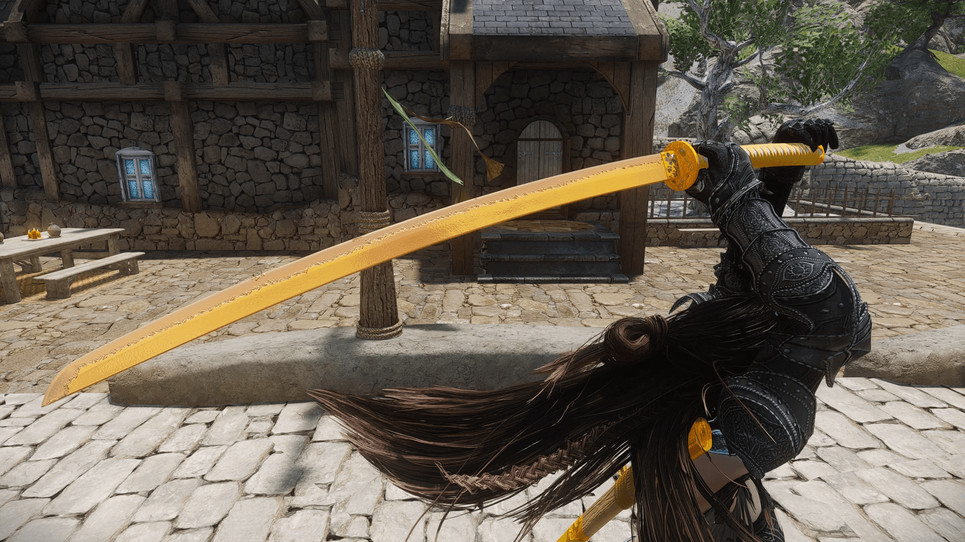 Gold Great Katana mod for The Elder Scrolls V: Skyrim Special Edition