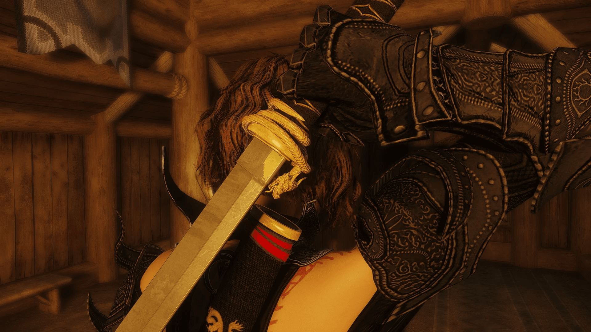 Golden Dragon Katana mod for The Elder Scrolls V: Skyrim Special Edition