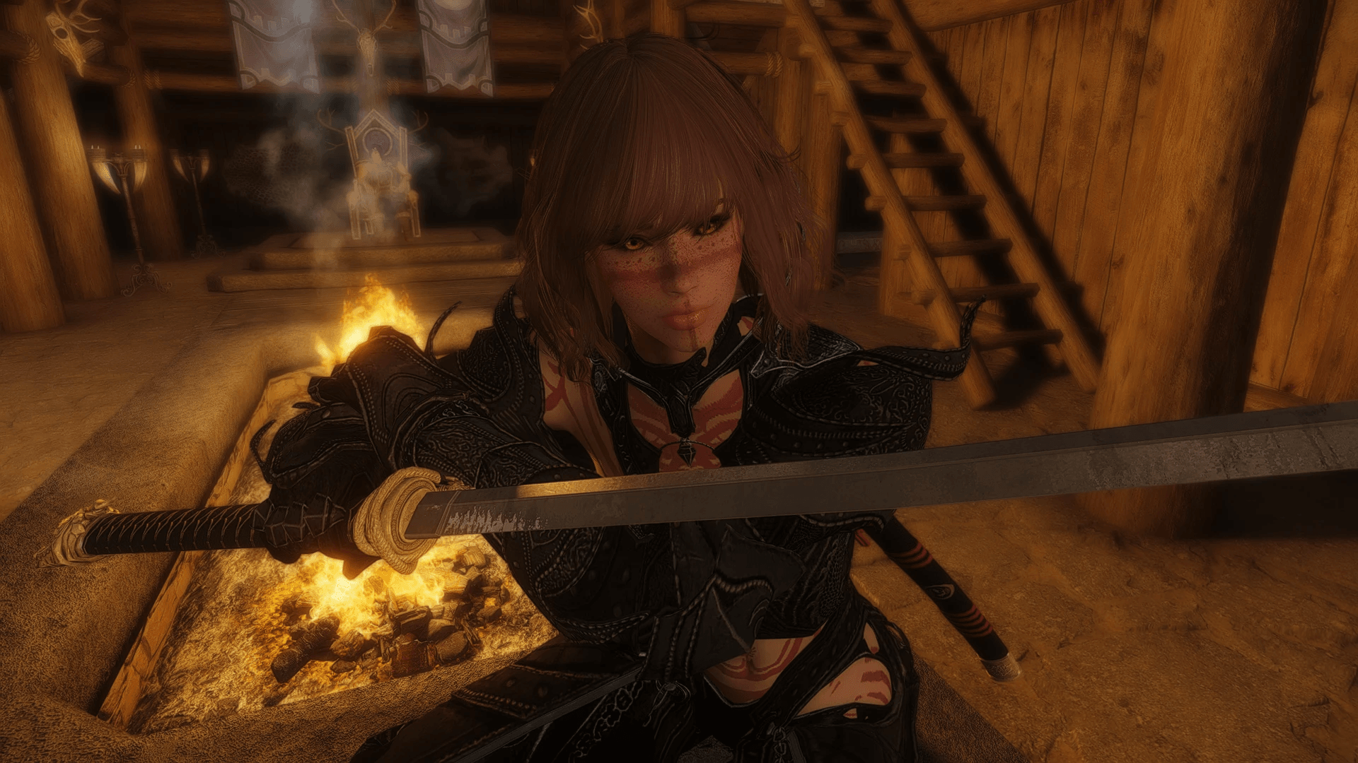 Golden Dragon Katana mod for The Elder Scrolls V: Skyrim Special Edition