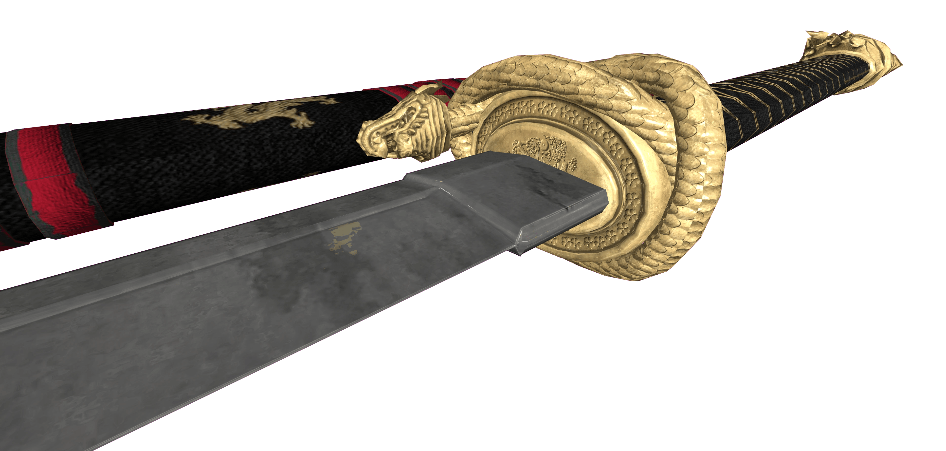 Golden Dragon Katana mod for The Elder Scrolls V: Skyrim Special Edition