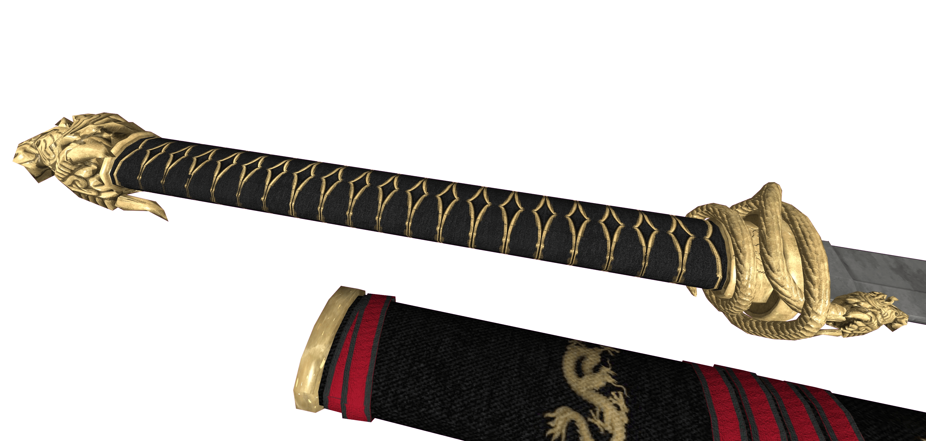 Golden Dragon Katana mod for The Elder Scrolls V: Skyrim Special Edition