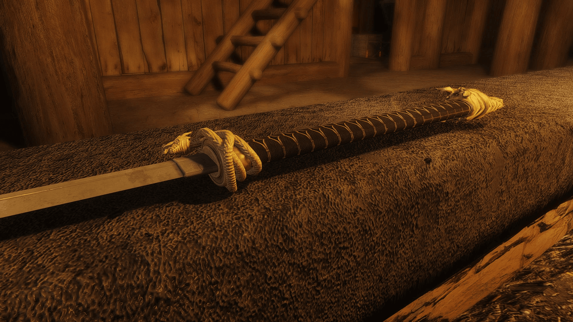 Golden Dragon Katana mod for The Elder Scrolls V: Skyrim Special Edition
