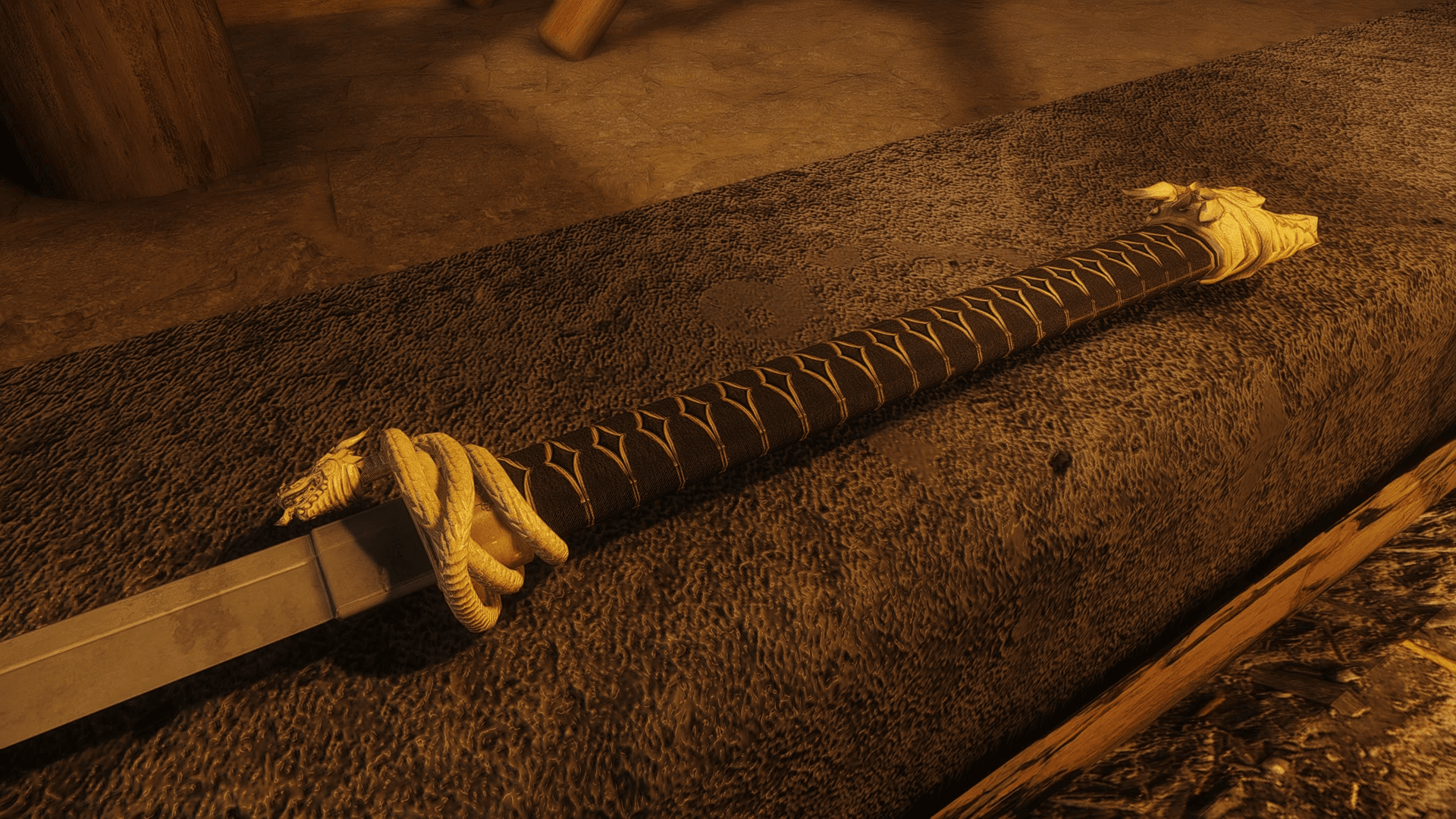 Golden Dragon Katana mod for The Elder Scrolls V: Skyrim Special Edition