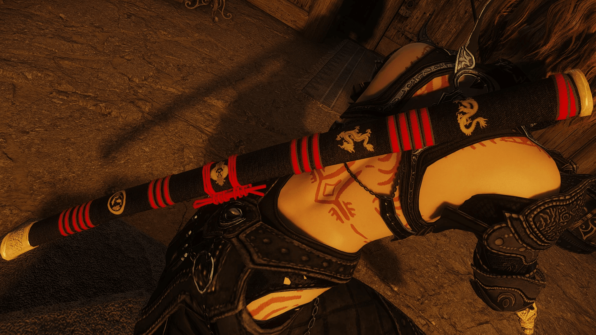 Golden Dragon Katana mod for The Elder Scrolls V: Skyrim Special Edition