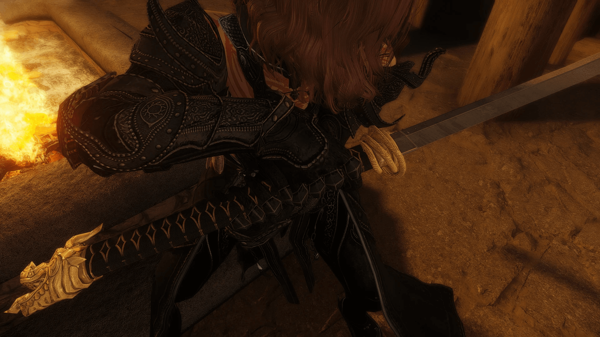 Golden Dragon Katana mod for The Elder Scrolls V: Skyrim Special Edition