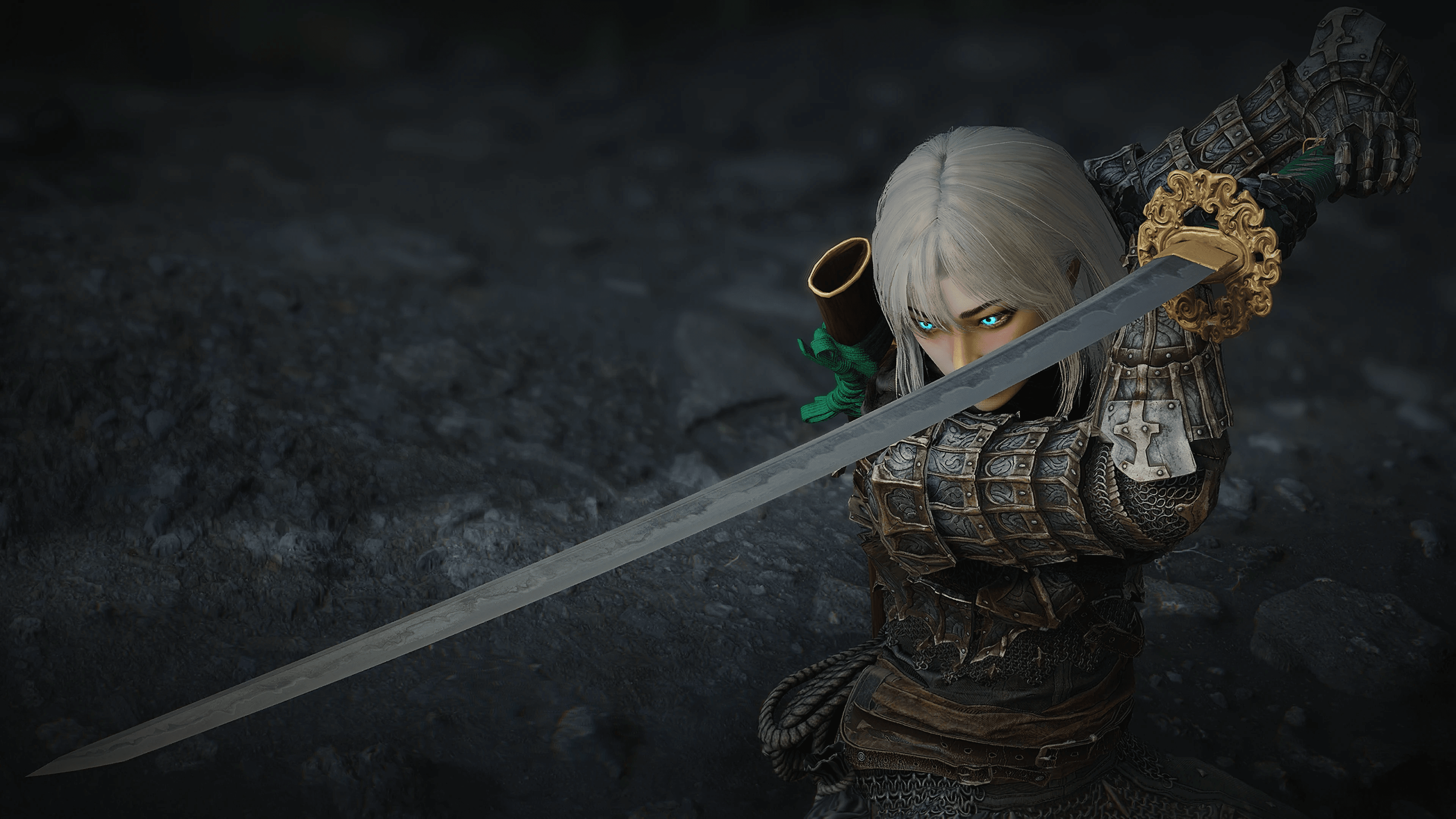 Jade Dragon Katana 1-2h SE mod for The Elder Scrolls V: Skyrim Special Edition
