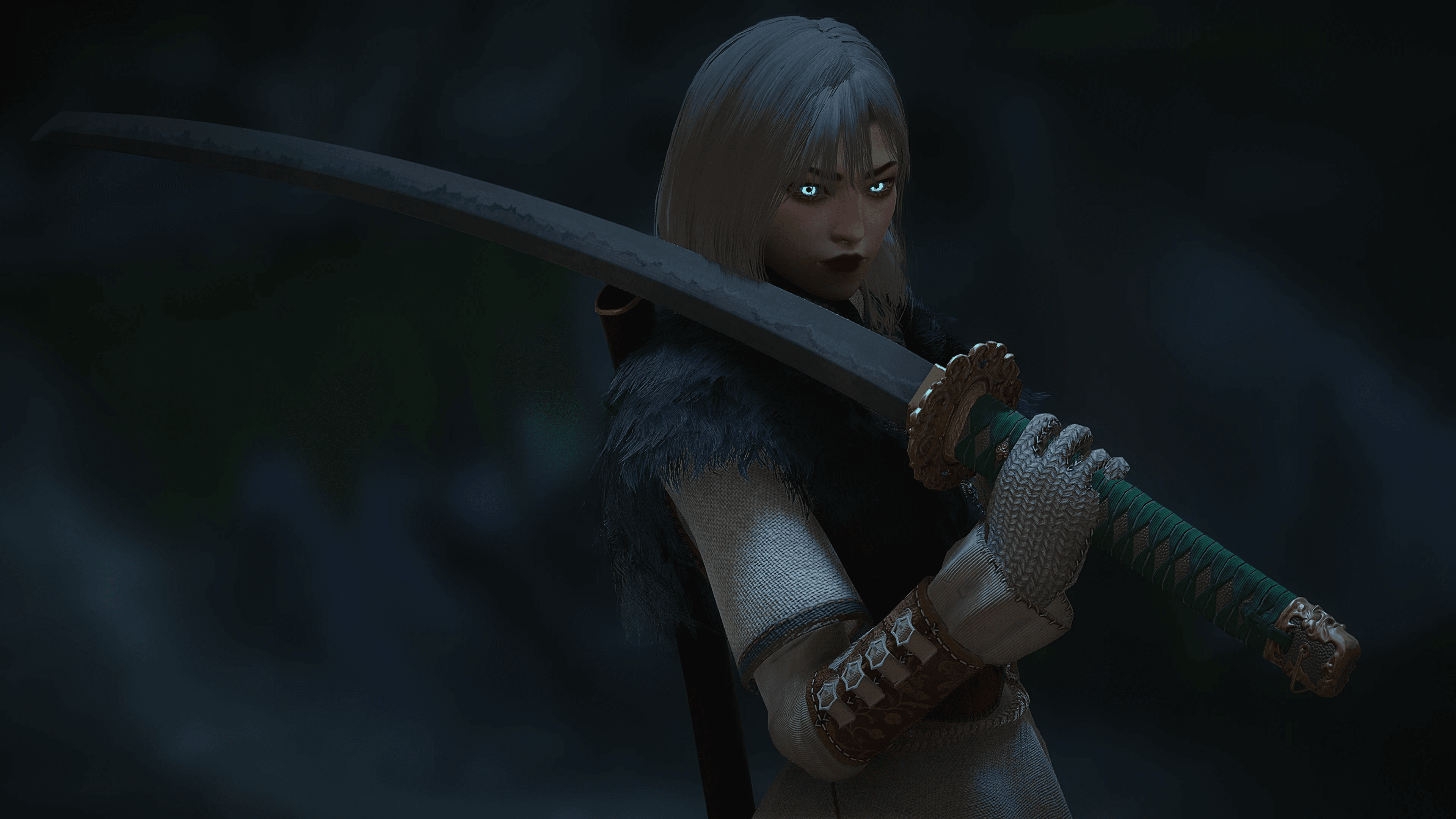 Jade Dragon Katana 1-2h SE mod for The Elder Scrolls V: Skyrim Special Edition
