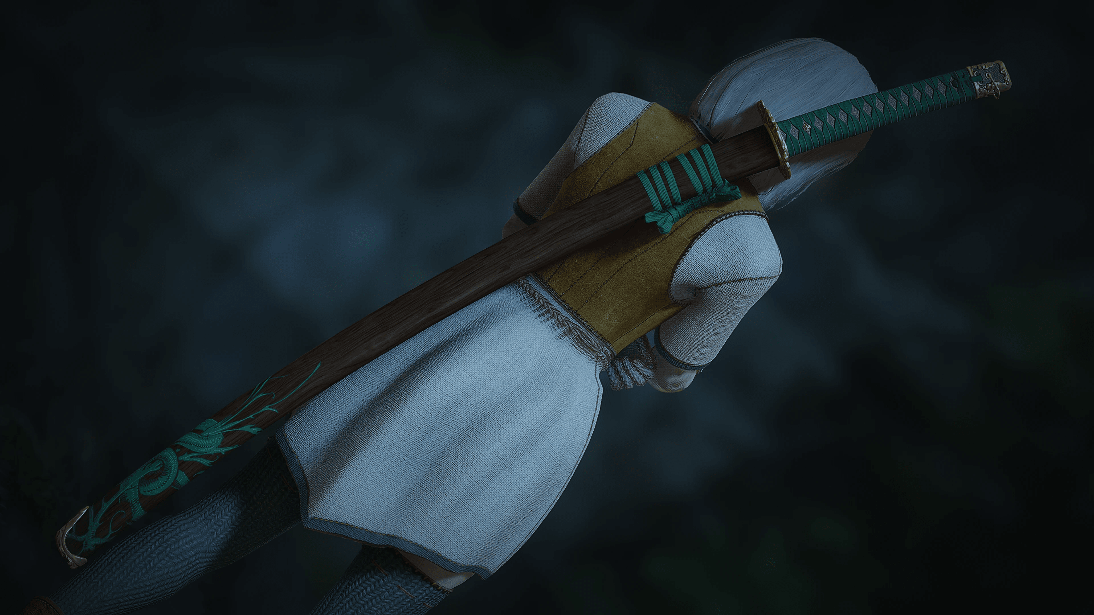 Jade Dragon Katana 1-2h SE mod for The Elder Scrolls V: Skyrim Special Edition