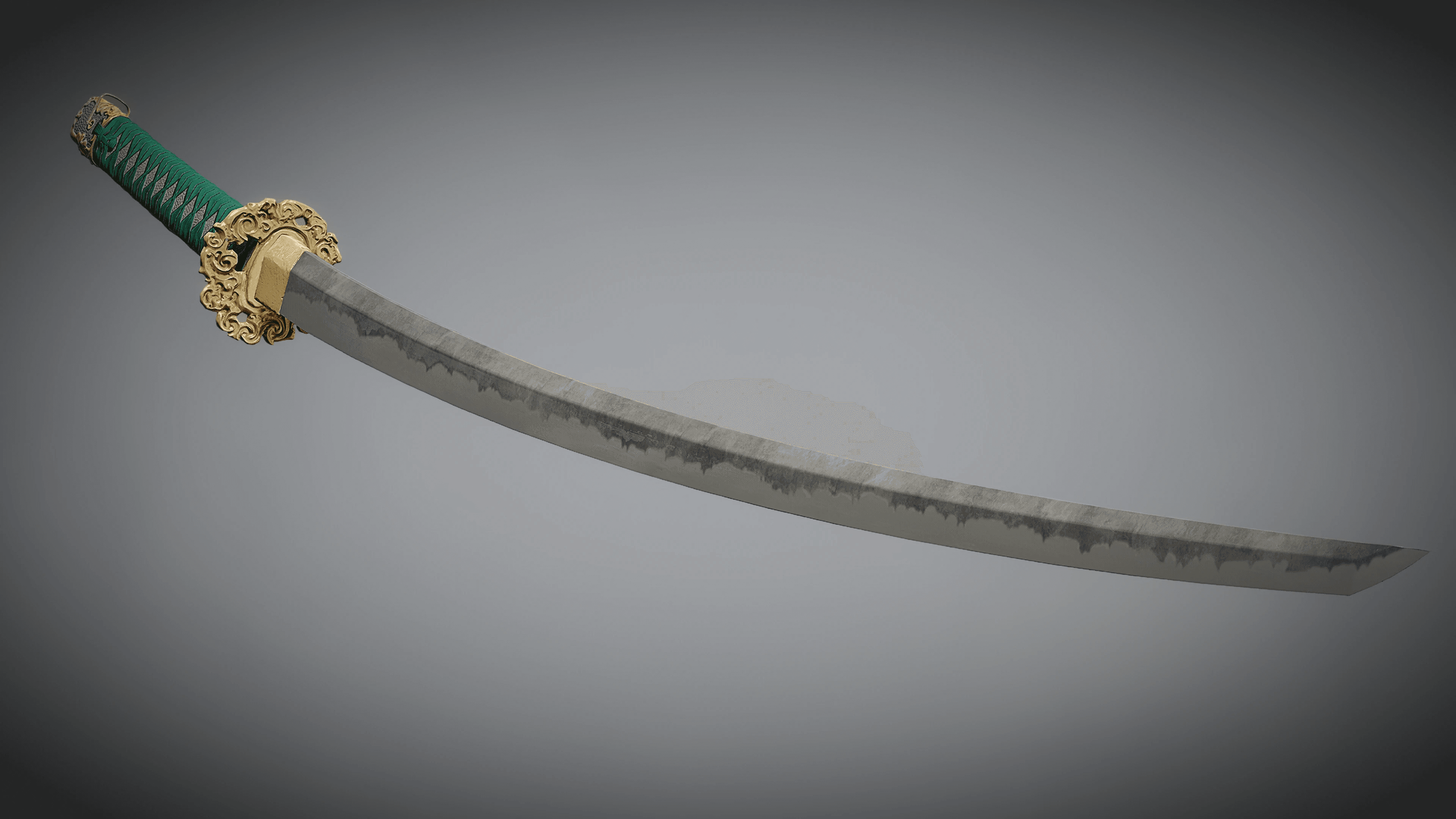 Jade Dragon Katana 1-2h SE mod for The Elder Scrolls V: Skyrim Special Edition