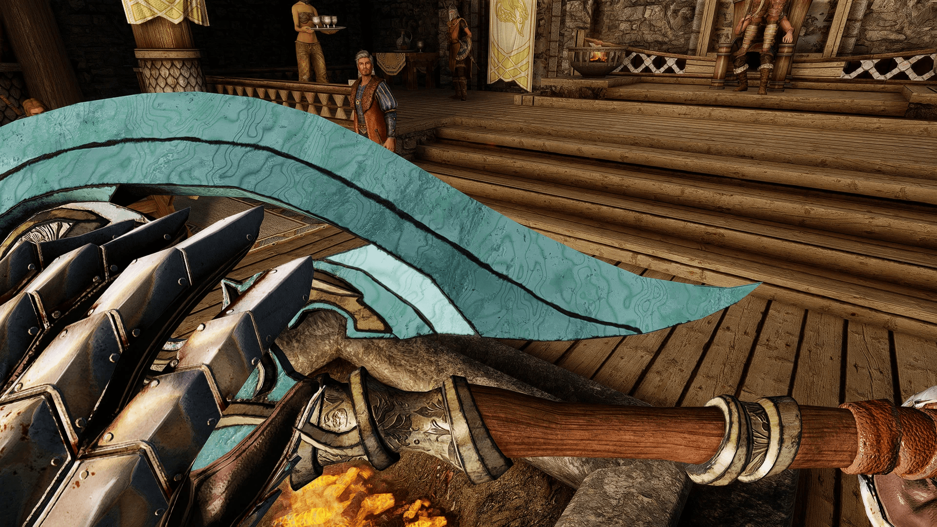 Malachite Steel Axe_LE mod for Skyrim
