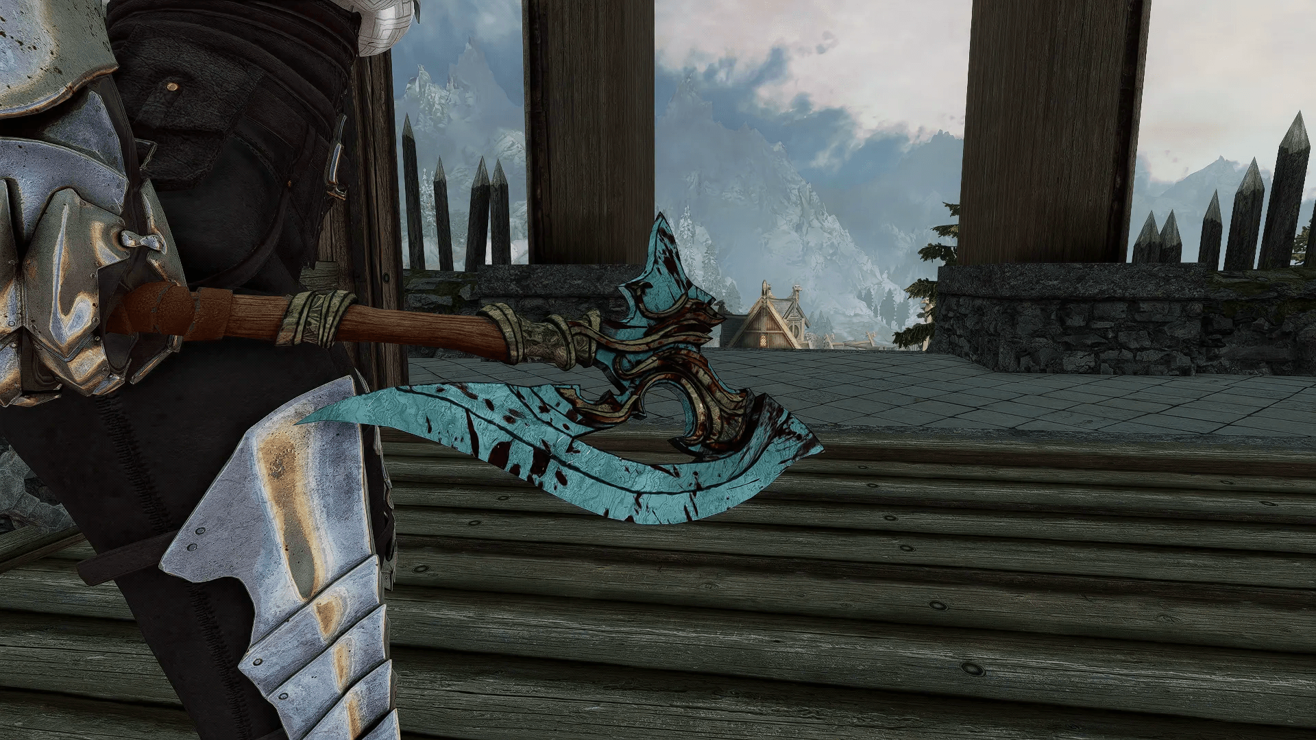 Malachite Steel Axe_LE mod for Skyrim