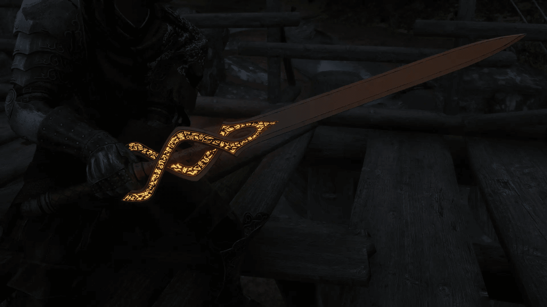 Runic two-handed sword mod for The Elder Scrolls V: Skyrim Special Edition