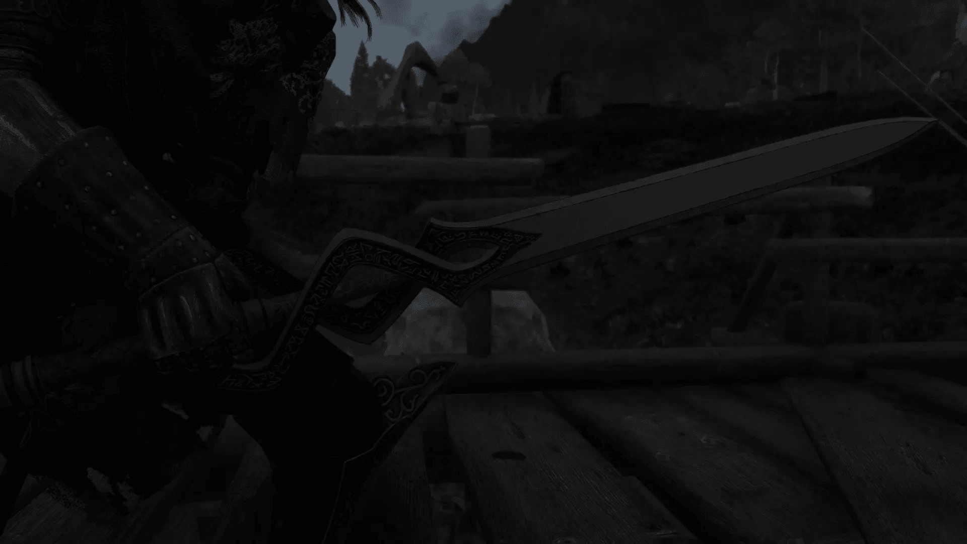 Runic two-handed sword mod for The Elder Scrolls V: Skyrim Special Edition