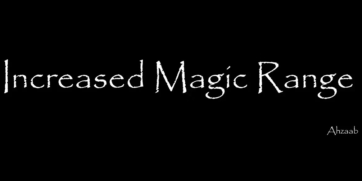 Increased Magic Range mod for The Elder Scrolls V: Skyrim Special Edition