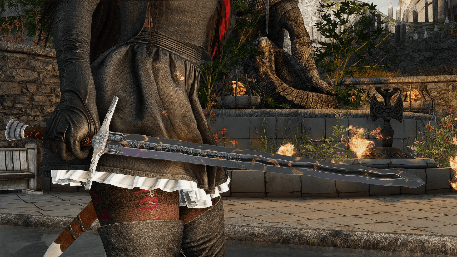 Steel Witcher Sword mod for Skyrim