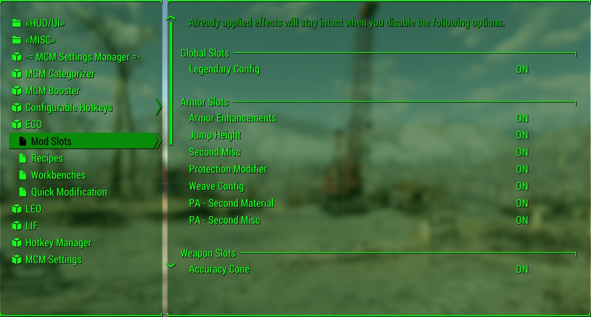 Equipment and Crafting Overhaul (ECO) - Redux mod for Fallout 4